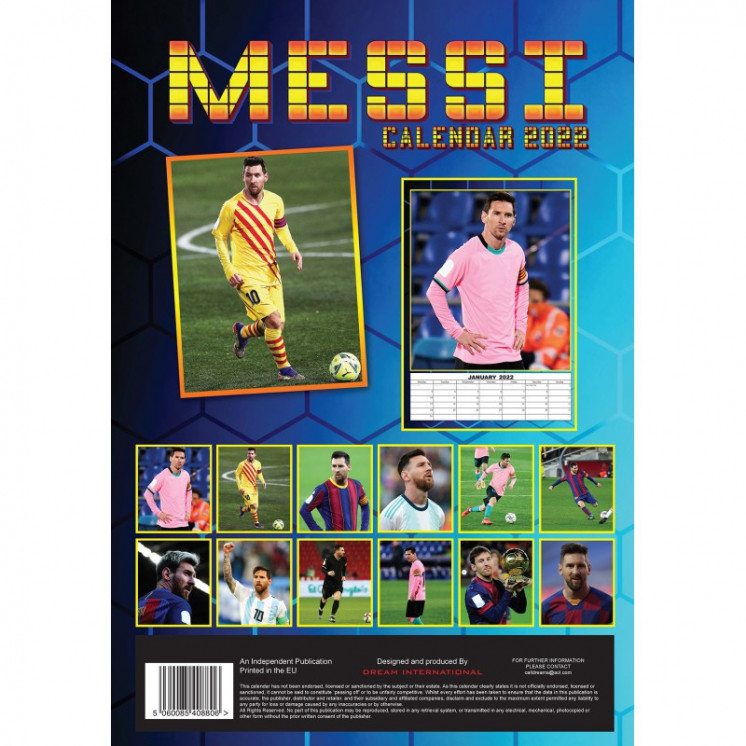 Calendrier Lionel Messi 2022