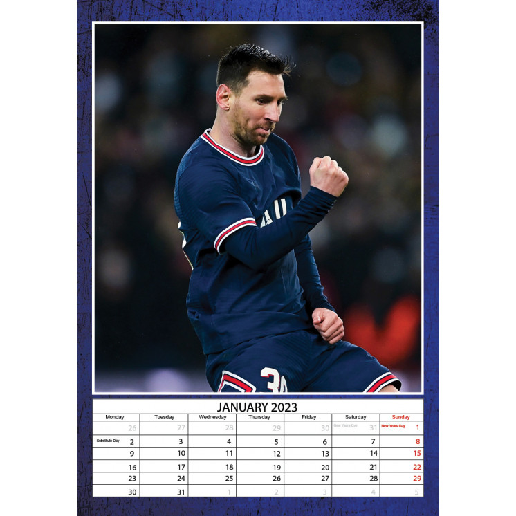 Calendrier Lionel Messi 2023