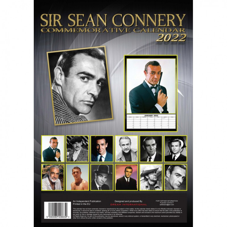 Calendrier Sean Connery 2022