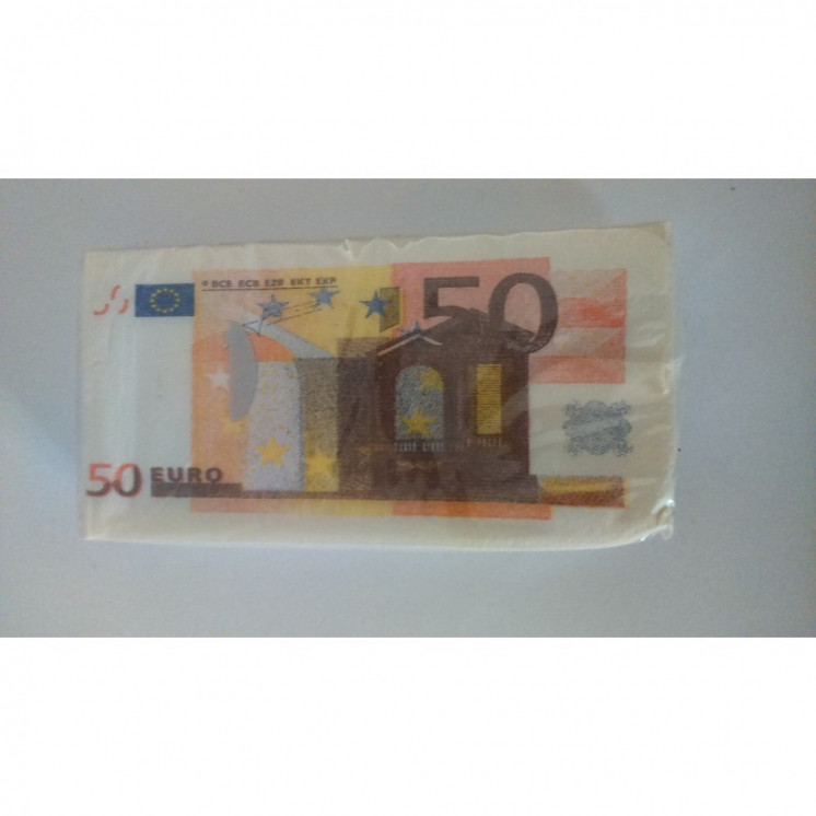 Paquet de 10 Mouchoirs Billets Euros