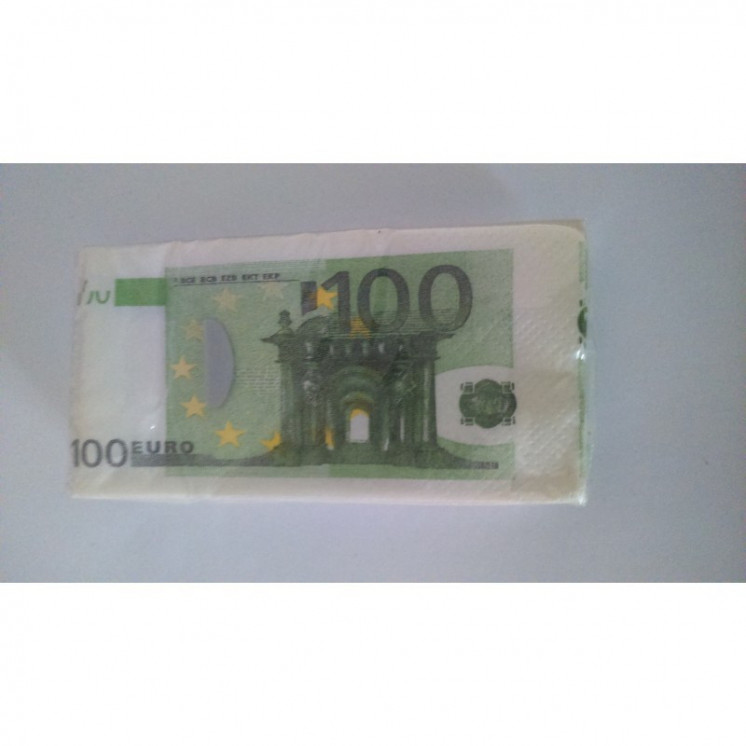 Paquet de 10 Mouchoirs Billets Euros