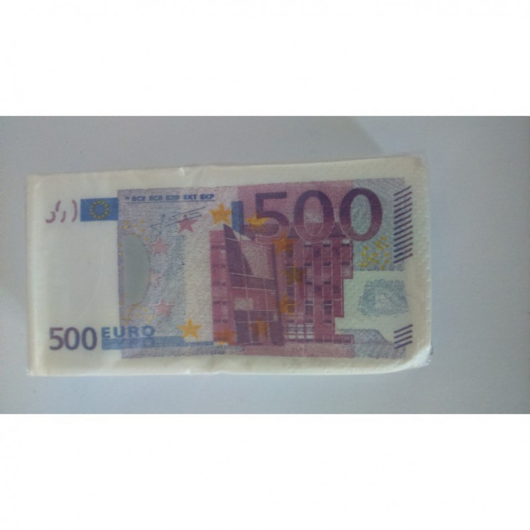 Paquet de 10 Mouchoirs Billets Euros