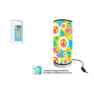 Lampe tube peace and love