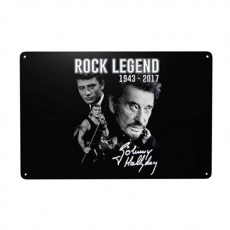 Plaque métallique Johnny Hallyday