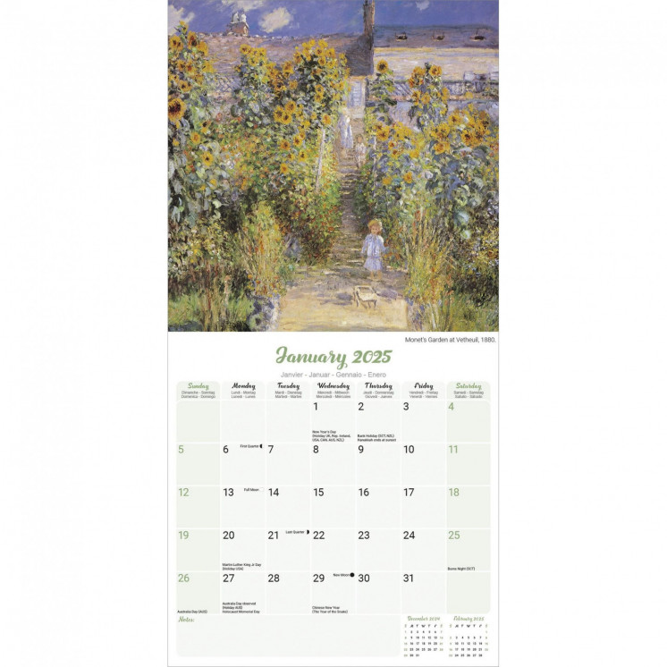 Calendrier Monet 2025