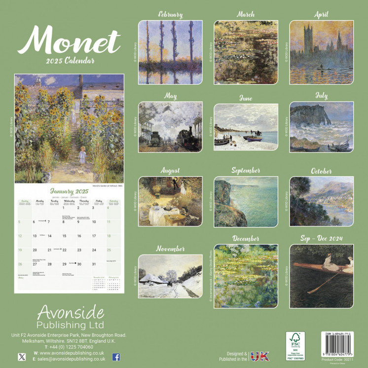 Calendrier Monet 2025