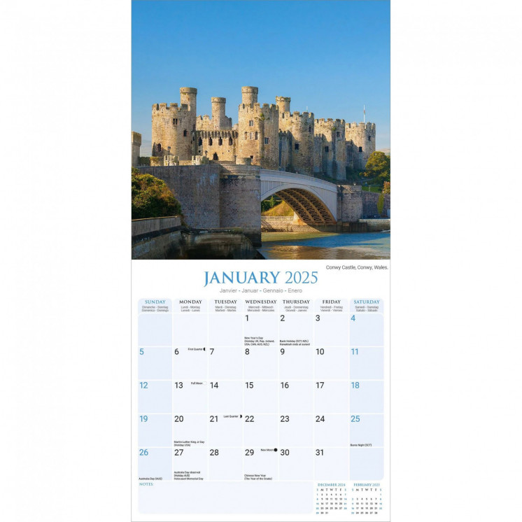 Calendrier Châteaux 2025