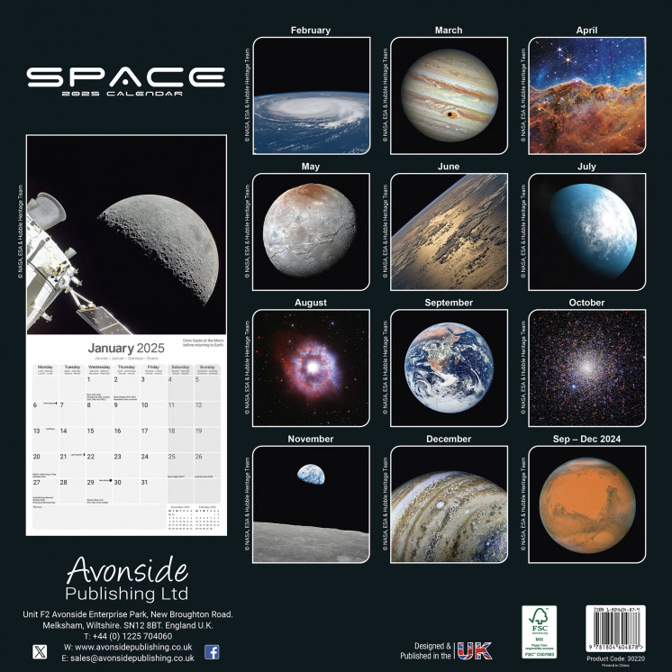 Calendrier Espace 2025