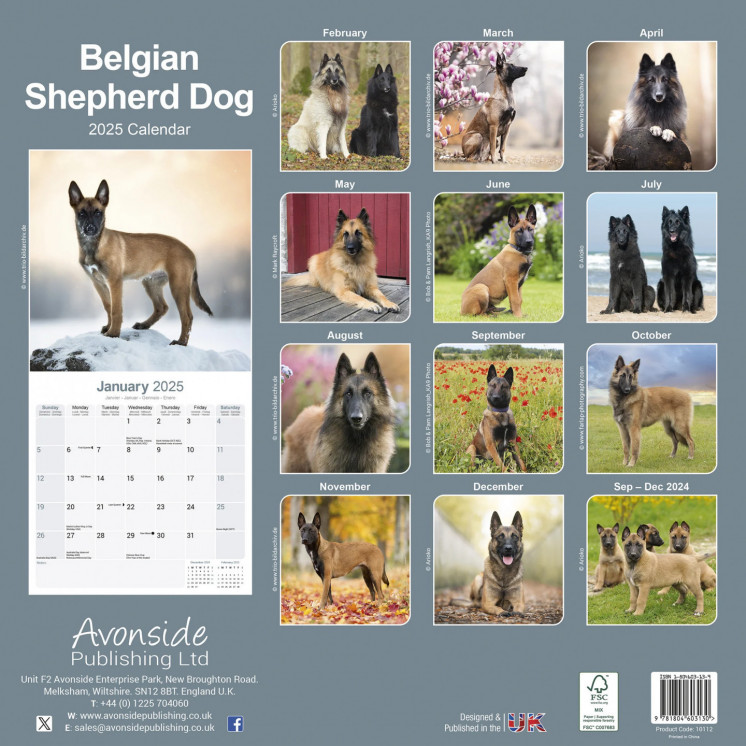 Calendrier Berger Belge 2025