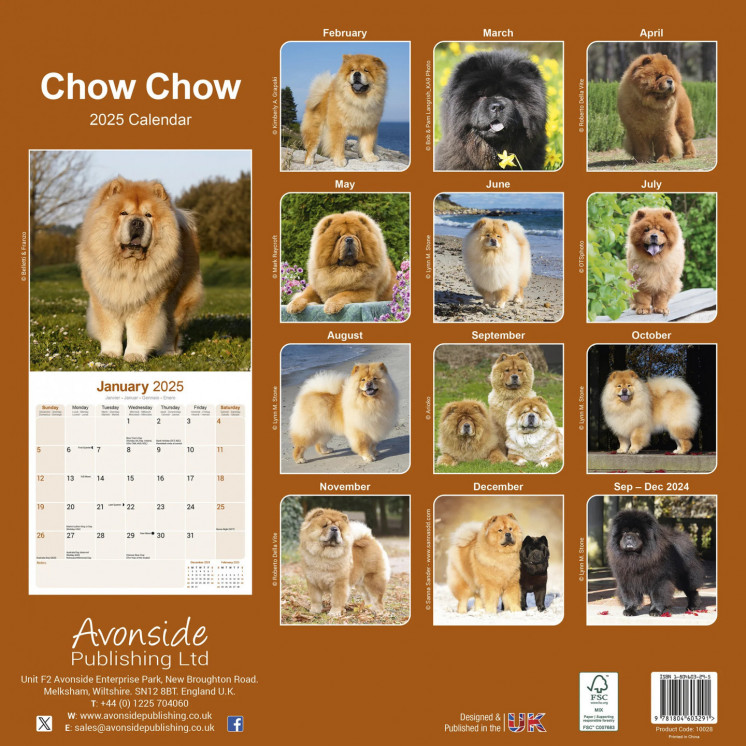 Calendrier Chow Chow 2025