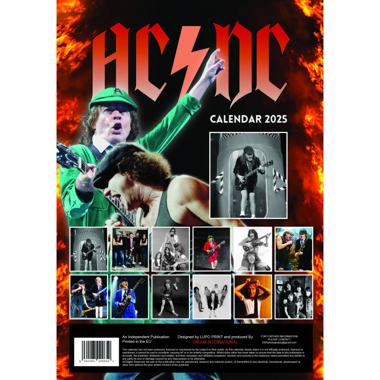 Lots de 5 ou 10 et 25 ou 50 Calendriers AC/DC 2025