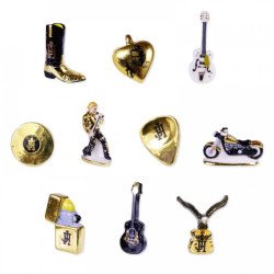 Série complète de 10 fèves Johnny Hallyday Passion 2021