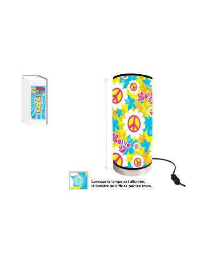 Lampe tube peace and love